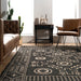 Tuareg Inspired Jute Area Rug in Black