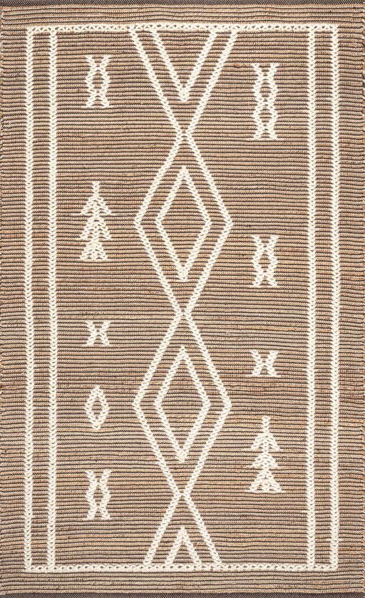 Alfombra de área de yute tuareg 150cm diseño tribal único