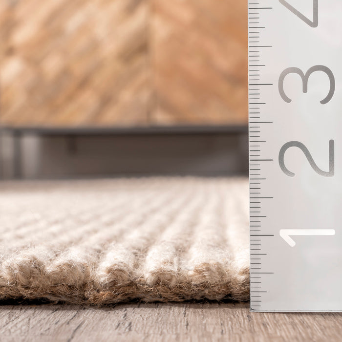 Tula Striped Area Rug 120x180 cm Natural Fiber