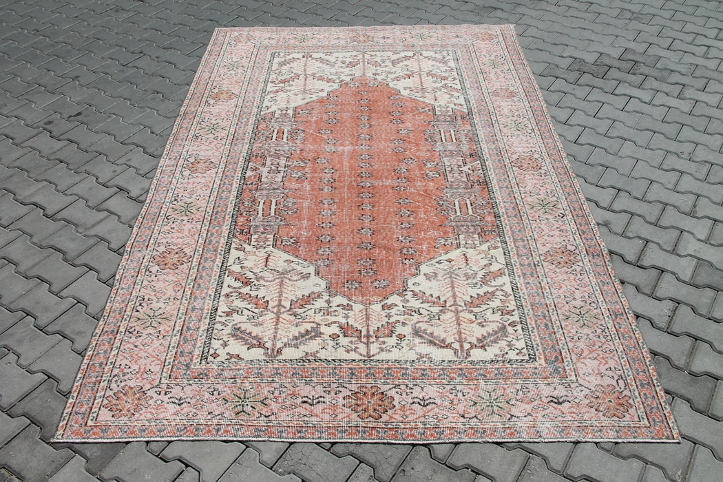 Turkish Area -matto 188cm x 292cm Käsintehty Vintage Design