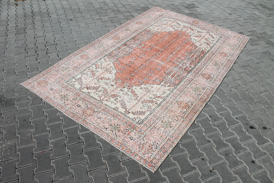 Turkish Area -matto 188cm x 292cm Käsintehty Vintage Design