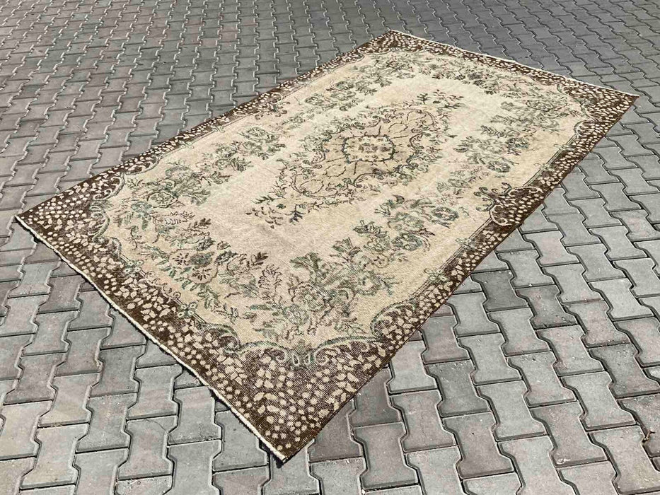 Alfombra floral turca 287 cm x 184cm lana de calidad hecha a mano