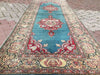Turkish Hand Knotted Area Rug 265cm x 102cm 1930s