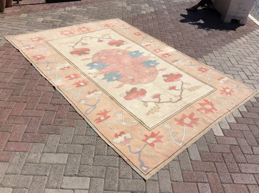 Turkish Hand Knotted Area Rug 284cm x 203cm 1940s