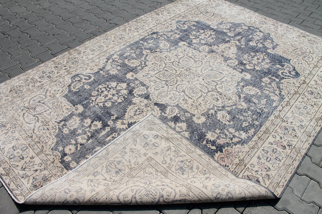 Turkish Hand Knotted Area Rug 288cm x 198cm Vintage