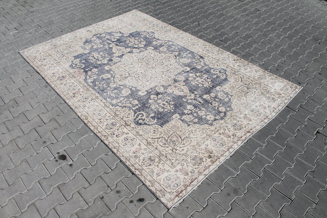 Turkish Hand Knotted Area Rug 288cm x 198cm Vintage