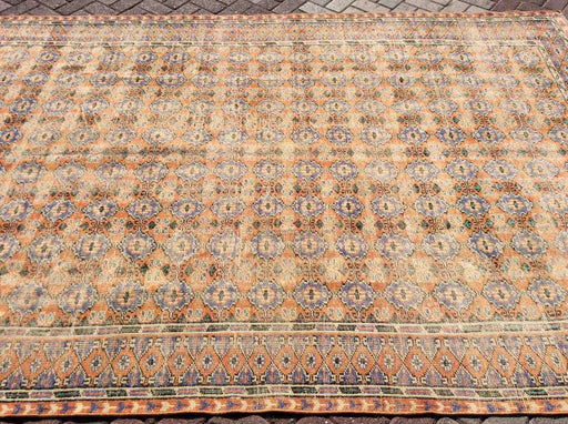 Turkkilainen käsinsolmittu aluematto 316 cm x 215 cm vintage-design