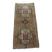 Turkish Hand-Knotted Mini Rug 35cm x 77cm Vintage Design