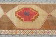 Turkish Hand-Knotted Runner Rug 103x456 cm Vintage Design