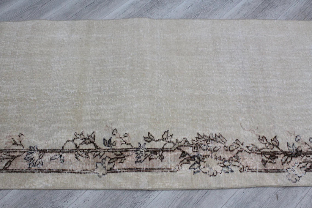 Turkish Hand Knotted Runner Rug 1940s 194cm x 79cm