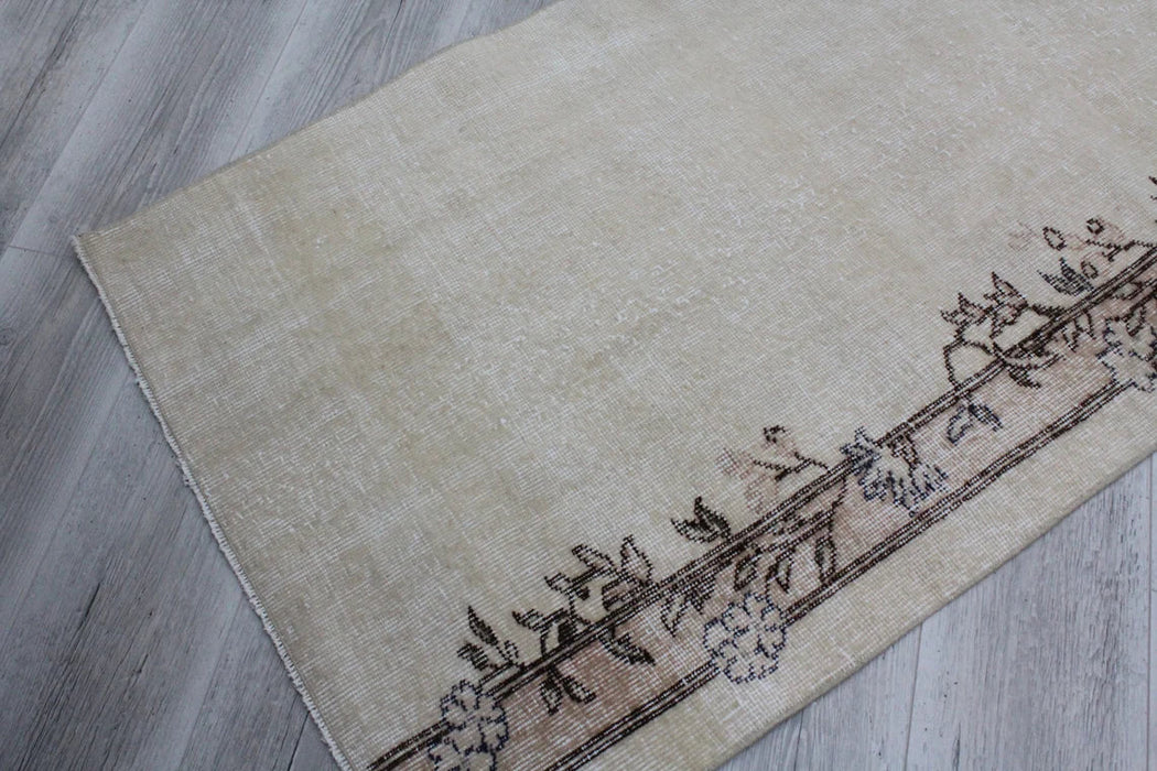Turkish Hand Knotted Runner Rug 1940s 194cm x 79cm