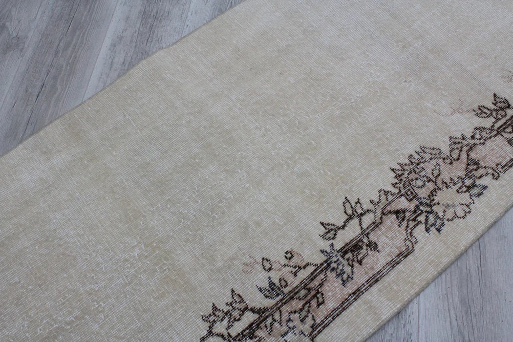 Turkish Hand Knotted Runner Rug 1940s 194cm x 79cm