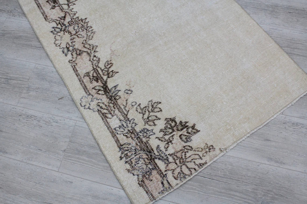 Turkish Hand Knotted Runner Rug 1940s 194cm x 79cm