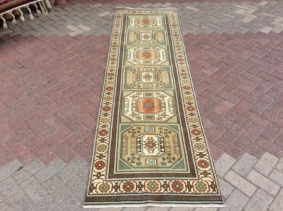 Turkish Hand Knotted Runner Rug 295cm x 88cm