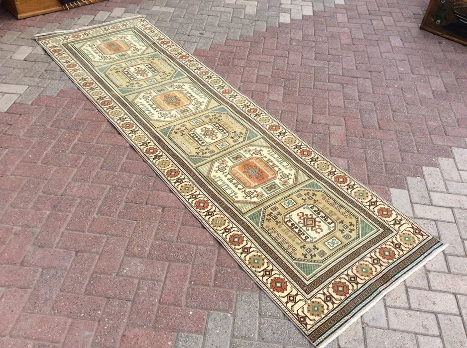 Turkish Hand Knotted Runner Rug 295cm x 88cm