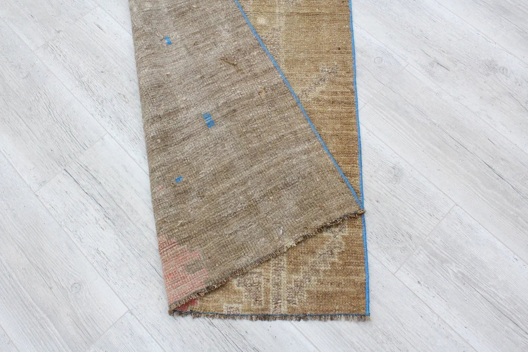 Turkish Hand Knotted Runner Rug 305x76cm 1930s