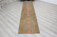Turkish Hand Knotted Runner Rug 305x76cm 1930s