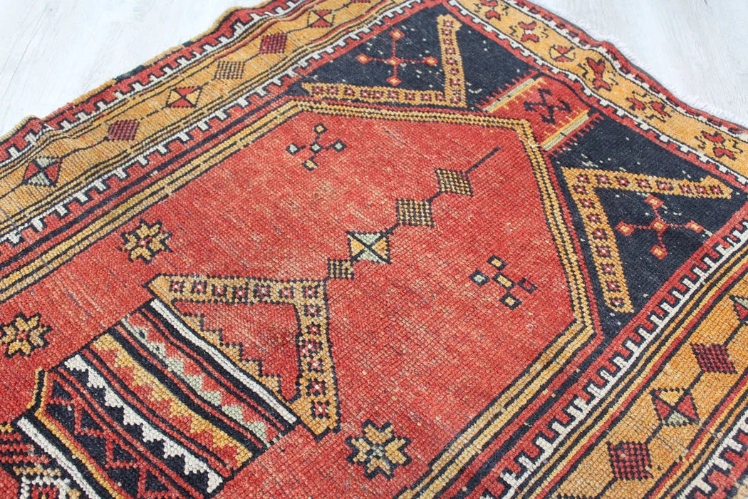 Turkish Hand-Knotted Runner Rug 331Cm X 108Cm Vintage