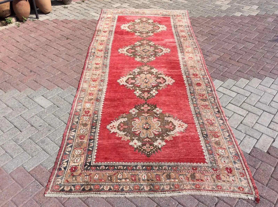 Turkish Hand Knotted Runner Rug 352 cm x 146 cm