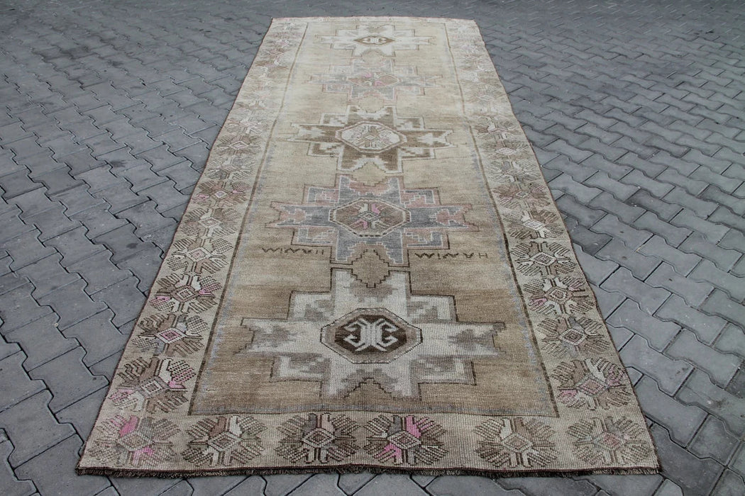 Turkish Hand Knotted Runner Rug 373cm x 147cm