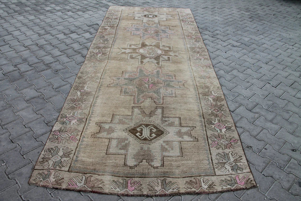 Turkish Hand Knotted Runner Rug 373cm x 147cm