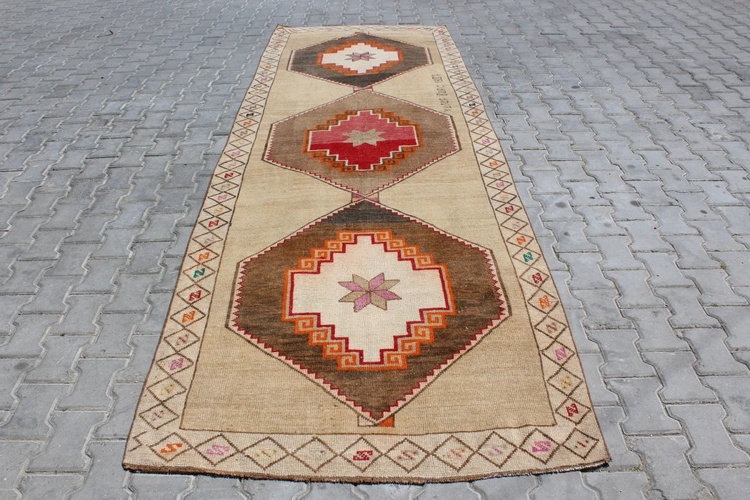 Turkish Hand Knotted Runner Rug 381cm x 127cm