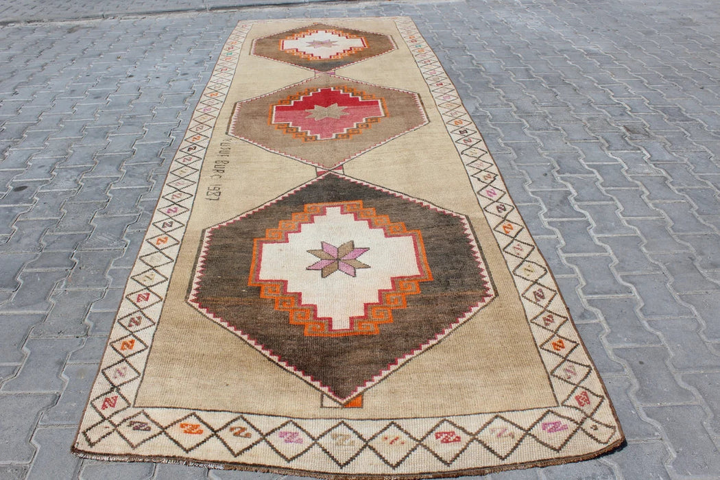 Turkish Hand Knotted Runner Rug 381cm x 127cm
