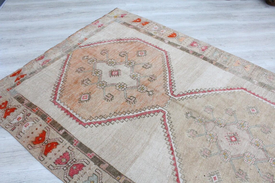 Turkish Hand-Knotted Vintage Runner Rug 390cm x 142cm