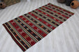 Turkish Kilim Area Rug 145x268 cm Vintage Wool Artisan Crafted
