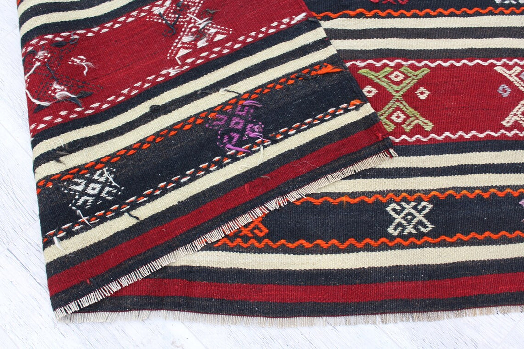 Turkish Kilim Area matto 145x268 cm Vintage Wool Artisan Crafted