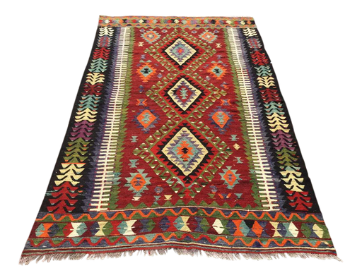 Turkish Kilim Area Rug 159cm x 251cm Geometric Patterns