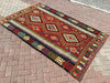 Turkish Kilim Area Rug 159cm x 251cm Geometric Patterns