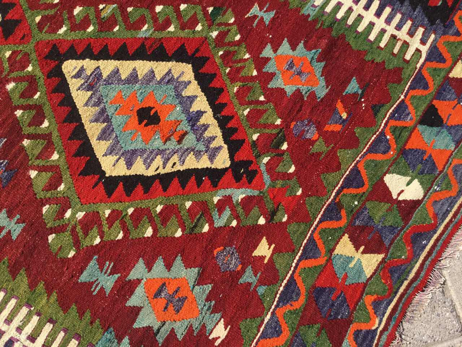 Turkish Kilim Area Rug 159cm x 251cm Geometric Patterns
