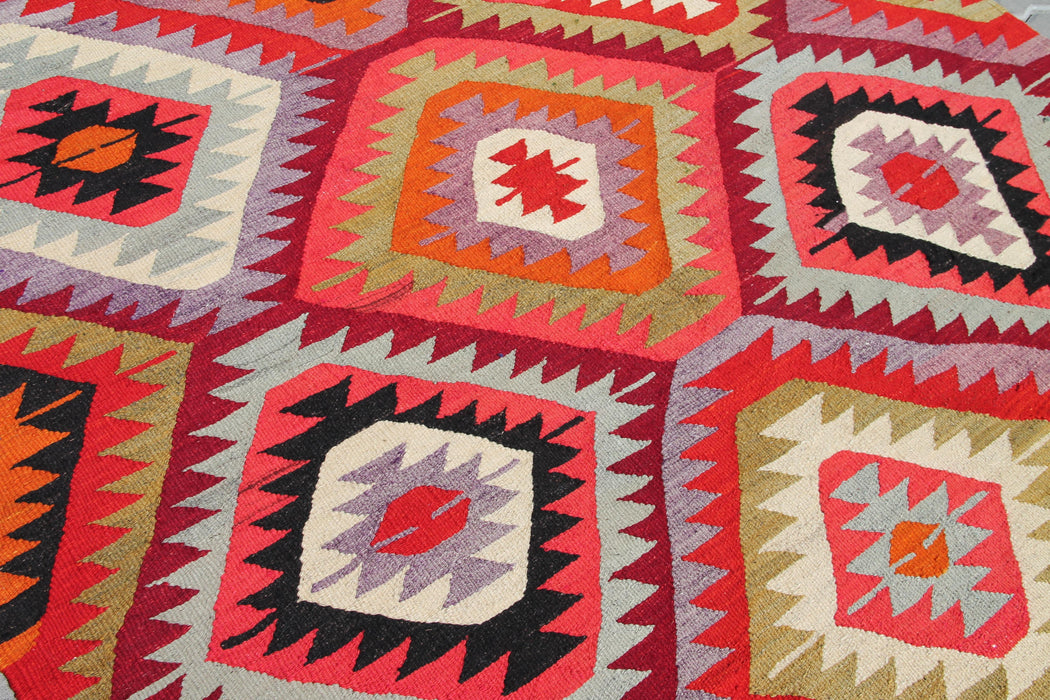 Turkish Kilim Area Rug 170x259 cm Handcrafted Vintage Design