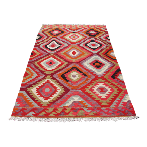Turkish Kilim Area Rug 170x259 cm Handcrafted Vintage Design