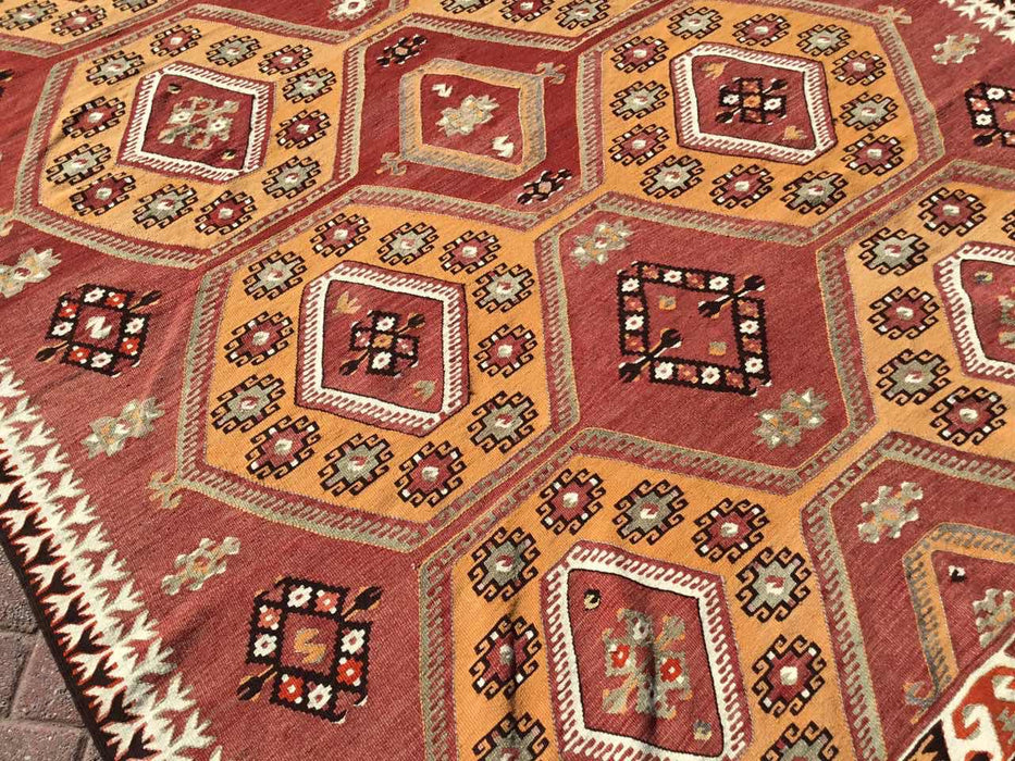 Turkish Kilim Area Rug 182cm x 301cm Vintage Design