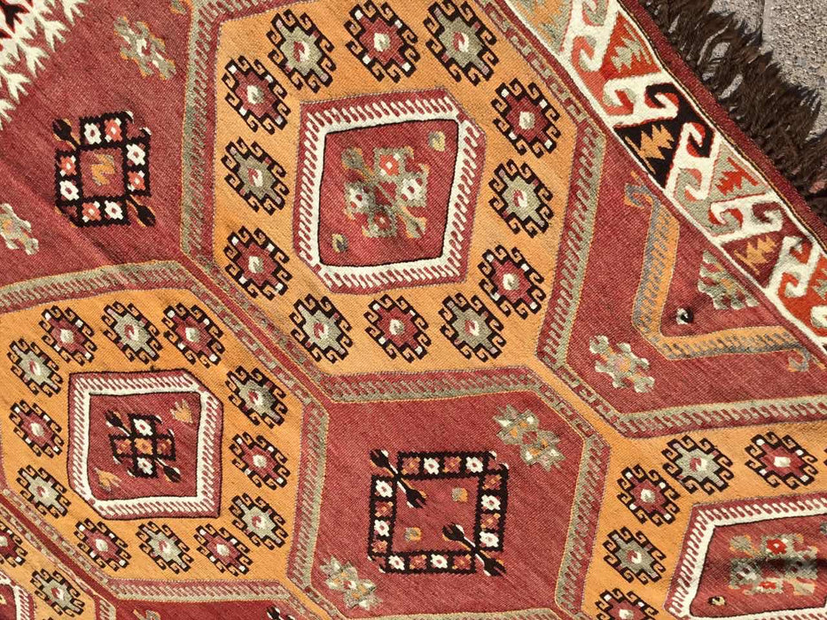 Turkish Kilim Area Rug 182cm x 301cm Vintage Design