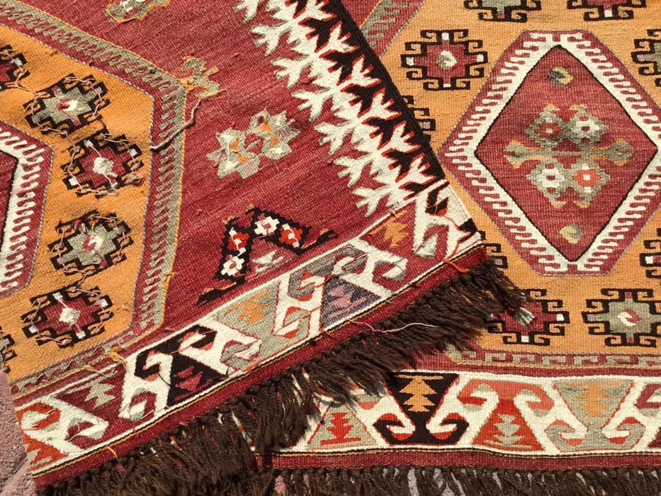 Turkish Kilim Area Rug 182cm x 301cm Vintage Design