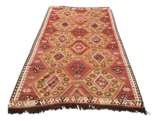 Turkish Kilim Area Rug 182cm x 301cm Vintage Design