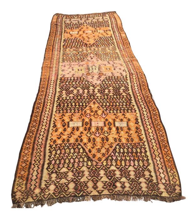 Turkish Kilim Rug 127cm x 337cm Vintage Textile Art