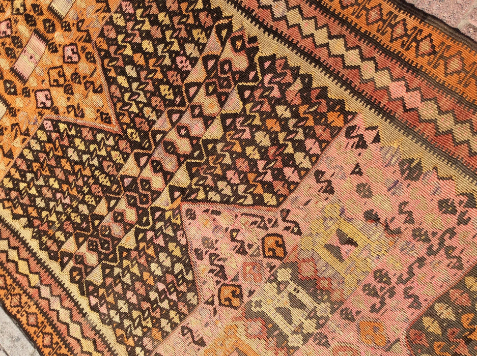 Turkish Kilim Rug 127cm x 337cm Vintage Textile Art