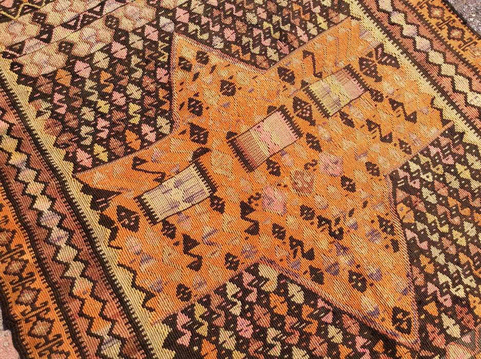 Turkish Kilim Rug 127cm x 337cm Vintage Textile Art