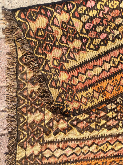 Turkish Kilim Rug 127cm x 337cm Vintage Textile Art