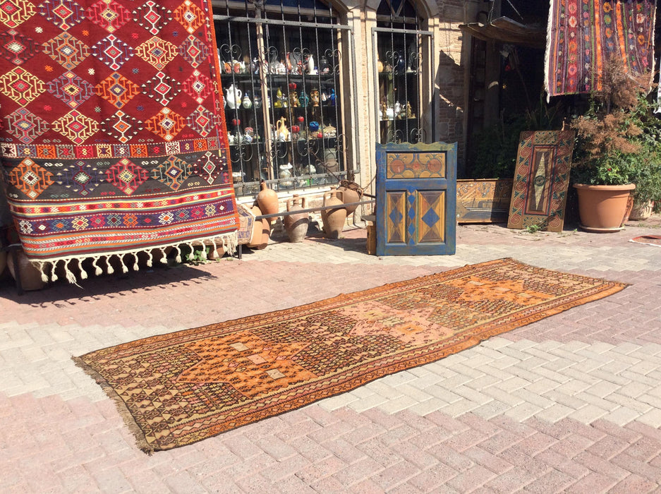 Turkish Kilim Rug 127cm x 337cm Vintage Textile Art