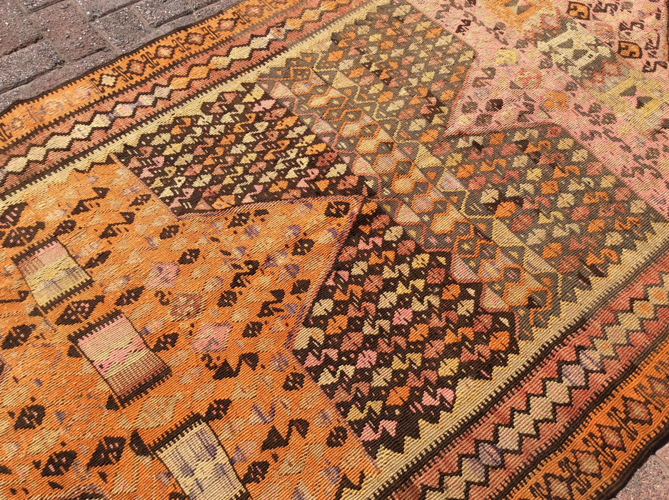 Turkish Kilim Rug 127cm x 337cm Vintage Textile Art