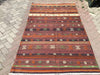 Turkish Kilim Rug 140x229 cm Handwoven Vintage Stripes