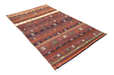 Turkish Kilim Rug 140x229 cm Handwoven Vintage Stripes