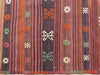 Turkish Kilim Rug 140x229 cm Handwoven Vintage Stripes