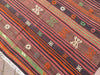 Turkish Kilim Rug 140x229 cm Handwoven Vintage Stripes