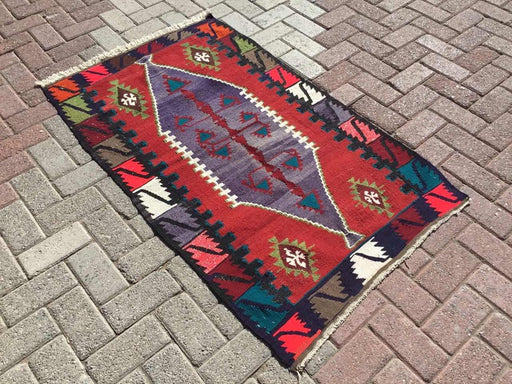 Turkish Kilim Rug 145cm x 86cm Handwoven Vintage Design